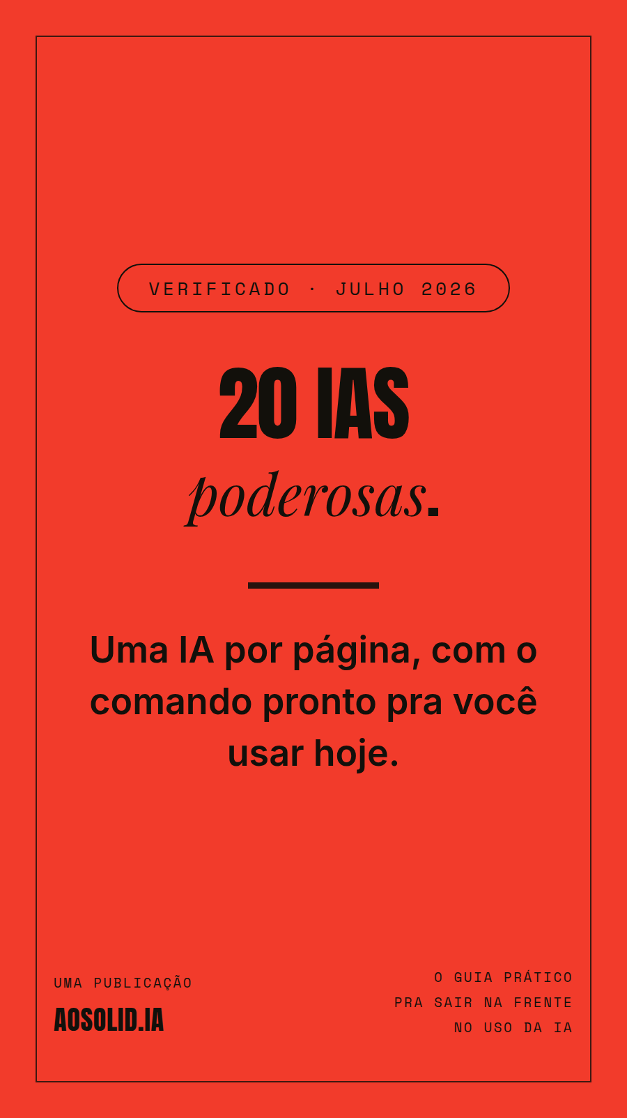 Capa do e-book 20 IAs Poderosas